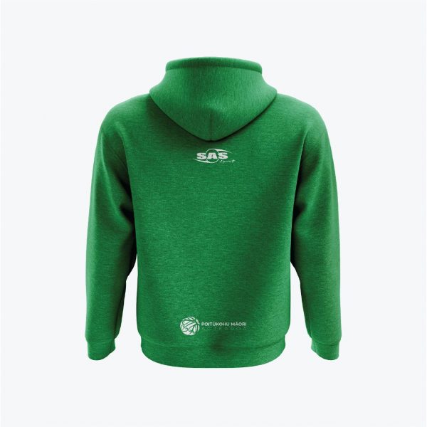 Maori Basketball Merchandise -2022-Adults Green Hoodie - Image 2